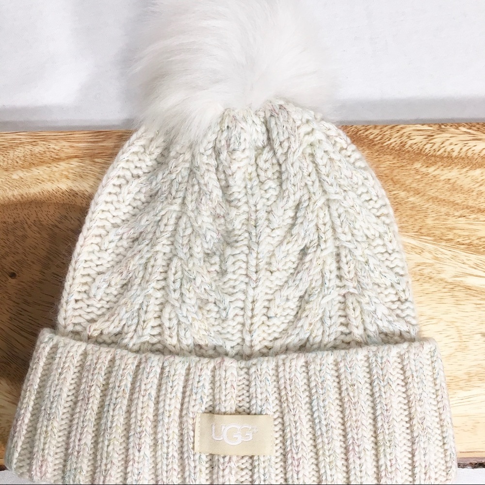 UGG Metallic Thread Cable Knit Beanie